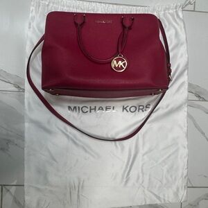 Michael Kors Saffiano Leather Satchel | Crossbody | Gold Hardware